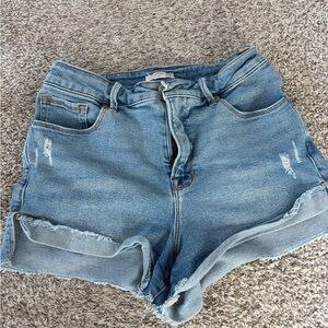 Good American Light Blue Jean Shorts